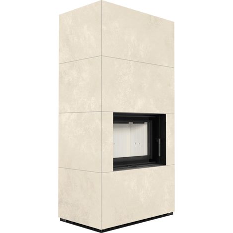 Kaminbausatz KRATKI FLOKI BOX 8 kW Ø 160 Quarzsinter OXIDE BIANCO (1/5)