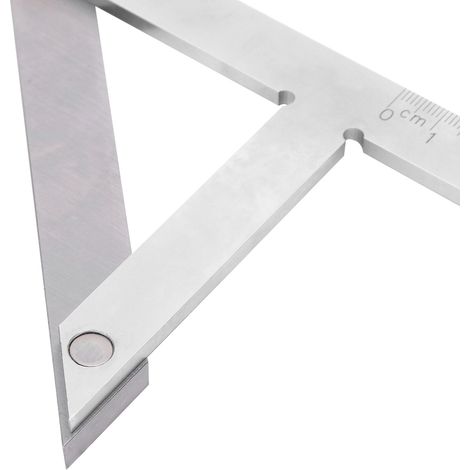 Hochpräziser Zentrierwinkelmesser, Winkellineal, Winkelmesser, Zentrierlehre, 200 x 150 mm (1/5)