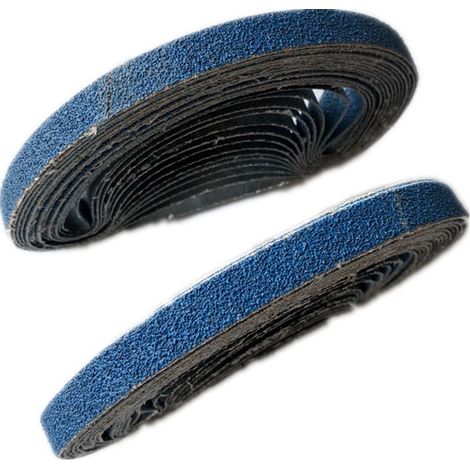 Zirkonkorund-Schleifbänder, 13 x 457 mm, je 52x 40/60/80/120er Körnung für Black & Decker, Schleifen von Metall, Holz, Rostentfernung - 8er Pack Schleifbänder