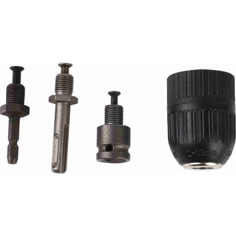 Mandrin de perçage sans clé à 3 mors, carré 1/2 po à hexagonal 1/4 po, plage de serrage 2-13 mm (1/5)