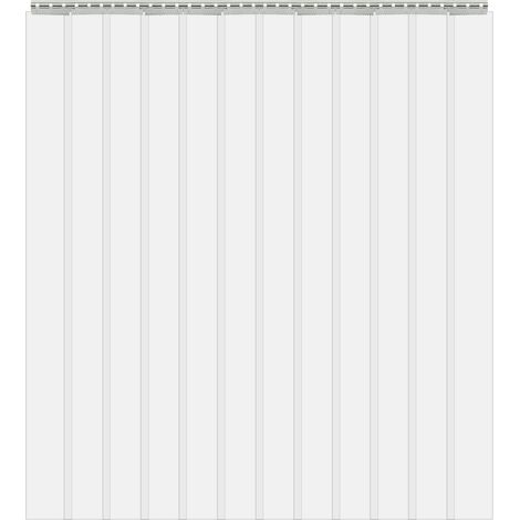 Kunststoff-Türvorhang-Set, 1,8 x 2,1 m (5,91 x 6,89 ft) Dicke der Vorhänge für Kühlräume: 2 mm (0,08 Zoll) Glatter, wasserdichter PVC-Türvorhang für Gefrierschränke (weiß)