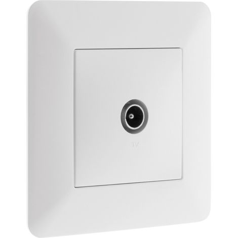 Zenitech – Prise TV Ø9,52mm – Câblage à vis pour montage sécurisé – Mécanisme compact avec réglage millimétrique – Norme NF