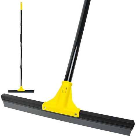 Balai Raclette Sol Large 44,2 cm, Raclette Douche Sol Démontable Long de 150 cm, Raclettes de Nettoyage de Poussières, Liquides et Poils d'animaux, pour Bois Dur Carrelage Cuisine Terrasse (1/5)