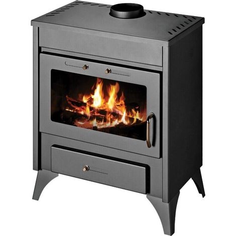 Stufa a legna Victoria Ray Max B da 13,0 kW colore nero (1/3)