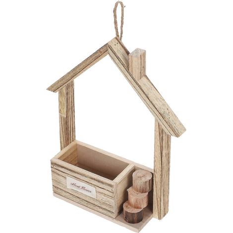 Pot de fleurs suspendu en bois de style européen, assorti à la décoration (1/5)