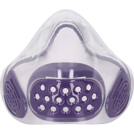 Écran facial anti-buée transparent en PC, masque de protection anti-projections pour adultes et enseignants, visière isolante sans brouillard, teinte violette, usage professionnel et scolaire. (1/5)