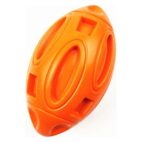 AGE Balle à mâcher pour chiot en caoutchouc avec couinement, jouet pour animaux de compagnie pratiquement indestructible et durable pour les races moyennes et grandes(orange) (1/5)