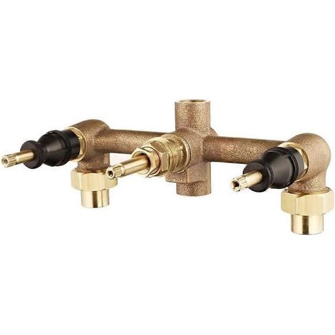 Robinet d'arrivée d'eau multicommande pour baignoire et douche, 3 trous, filetage 1/2 pouce (1/5)
