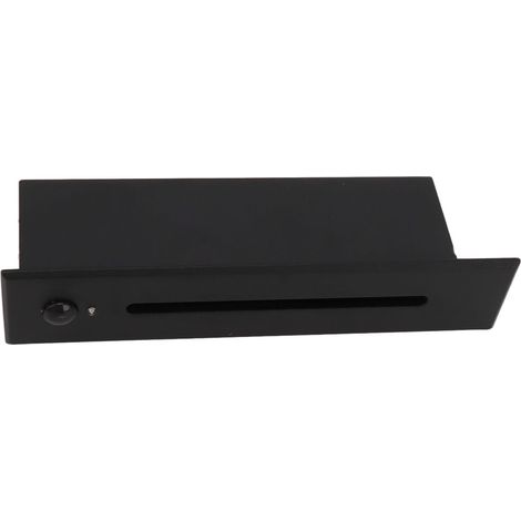 Lampe d'escalier LED 4000K avec détecteur de mouvement, IP65 étanche, encastrée d'angle pour mur, extérieur intérieur terrasse couloir patio, 110-240V noir (1/5)