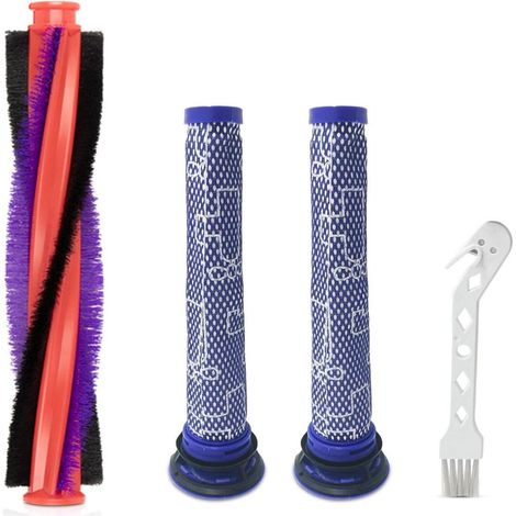 185 mm Bürstenwalze für Dyson V6 DC59 DC62 SV03 SV07 – Ersatz-Set, ersetzt Filter, Ersatzteile und Zubehör für Dyson-Staubsauger (1 x 185 mm Bürstenwalze, 2 x HEPA-Filter und 1 x Reinigungswerkzeug)