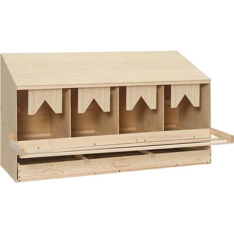 Maison Exclusive - Casetta Cova per Galline 4 Scomparti 106x40x59 cm Legno di Pino (1/5)
