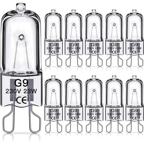 Ampoule halogène G9 28 W, 230 V, lot de 10 (1/5)