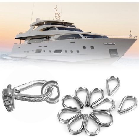 Anneau de protection pour câble en acier inoxydable 3MM, Raccord pour câble maritime, Manchon de serrage (1/5)