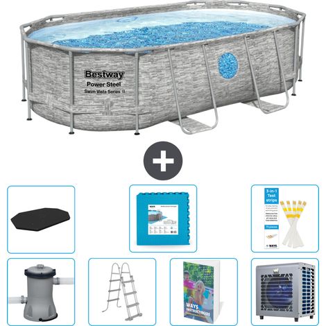 Bestway Bestway Power Steel Ovale - 427x250x100 cm - 8-pièces S601 (1/4)