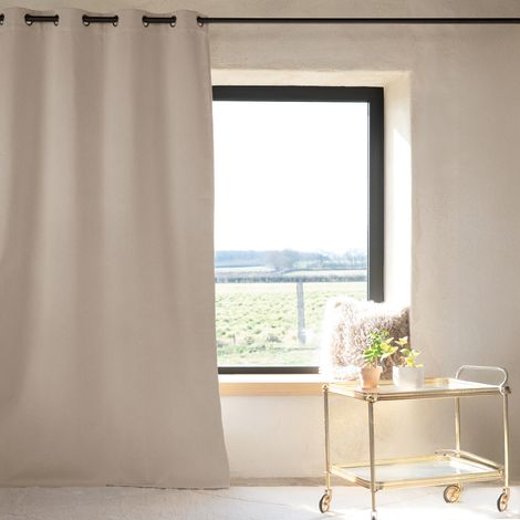 Rideau occultant thermique phonique chiné 160x240 cm – 100% polyester – Isolation efficace et esthétique élégante – Prêt à poser