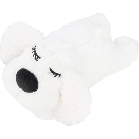 Peluche interactive « Battements de cœur » pour chiot, jouet en peluche pour animaux de compagnie, aide au sommeil et au comportement apaisant, blanc (1/5)