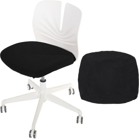 2 rekbare Schreibtischhocker, 40-50 cm Stehhocker, Sitzbank, Waschtisch, Textil, elastisch, elastan, Anti-Stof, Stehhocker, Kussensloop für Kantoor, Restaurant, Büroloft (schwarz)