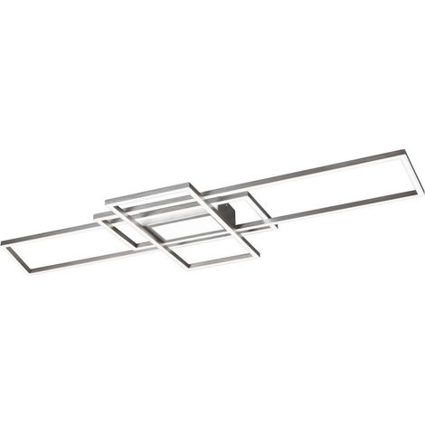 Trio LED Deckenleuchte IRVINE nickel matt Deckenlampe Lampe 105cm Fernbedienung (1/3)