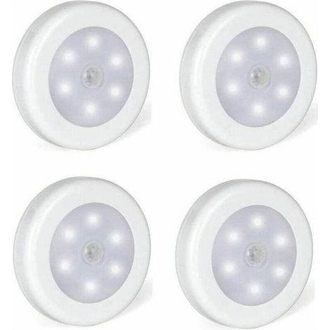 Lampe adhésive LED, Eclairage LED Détecteur de Mouvement avec Base Magnétique Lot de 4 (Alimenté par batterie) (1/5)