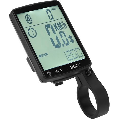 Compteur Vélo LED 2,8 Pouces avec Rétroéclairage, Multifonction Chronomètre Vitesse, Écran Blanc (1/5)