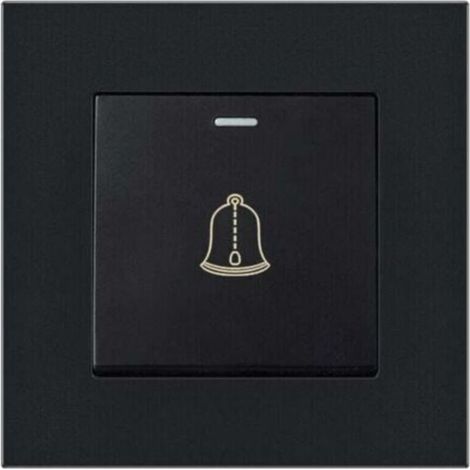 Bouton de sonnette extérieur, interrupteur de sonnette 220-250V avec panneau en verre trempé. Ce bouton poussoir de carillon étanche fonctionne sans fil et mesure 3,38 pouces de diamètre. (1/4)