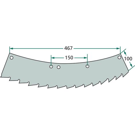 Cuchilla de corte izquierda para el accesorio Kemper LCA78237