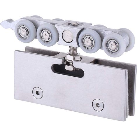 Lot de 4 roulettes pour porte de douche, poulies de 22 mm de diamètre, pièces de rechange pour porte en verre de 10 à 12 cm, max 45 kg (1/4)