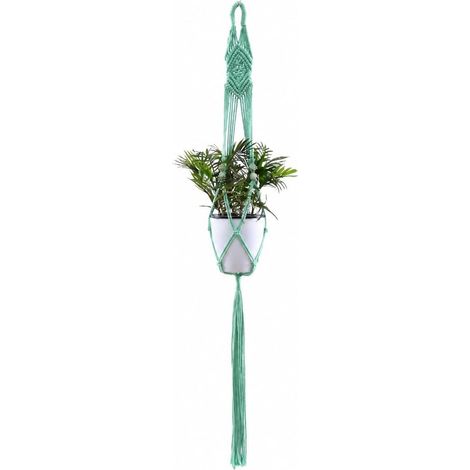 Jardinières suspendues en macramé, style bohème, faites main fibre, (1/5)