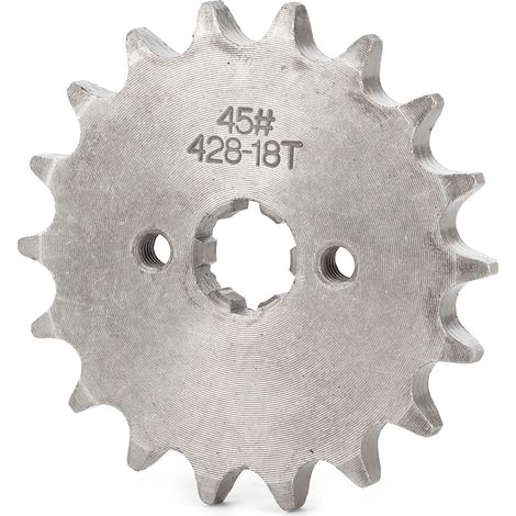 Pièces de pignon avant à 18 dents pour motos tout-terrain Pit Pro 110cc, 125cc et 140cc, chaîne 428. (1/5)