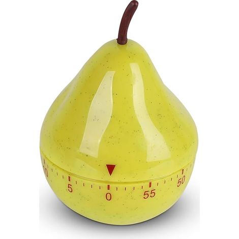 Minuteur de Cuisine Mécanique, Minuteur en Forme de Poire de Jusqu'à 60 Minutes pour Enfant, Cuisine, Salle de Classe