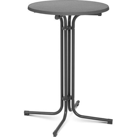 Tavolo da pranzo alto pieghevole pieghevole diametro 70 cm grigio 140002374