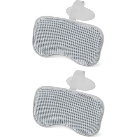 Set di 2 cuscini imbottiti grigi