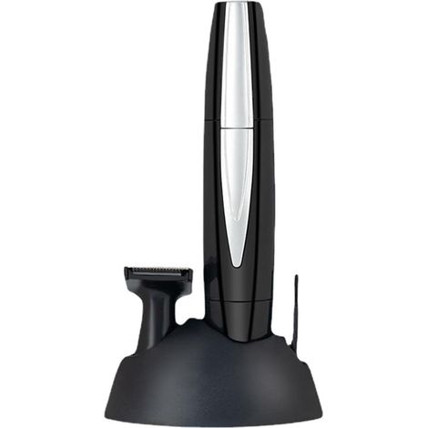 Tondeuse à Poils de Nez, épilation Indolore pour Hommes et Femmes, Coupe Confortable à 360 Degrés, Fonctionnement un Bouton, Conception Compacte et Légère, avec Double Lame (BLACK -2) (1/5)