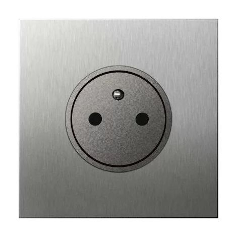 ART D'ARNOULD UNIVERS EPURE PRISE DE COURANT 2P+T 16A 250V - ACIER BROSSÉ ARD67431