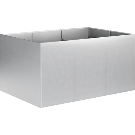Cache-pot de jardin Argenté 120 x 80 x 60 cm Acier galvanisé