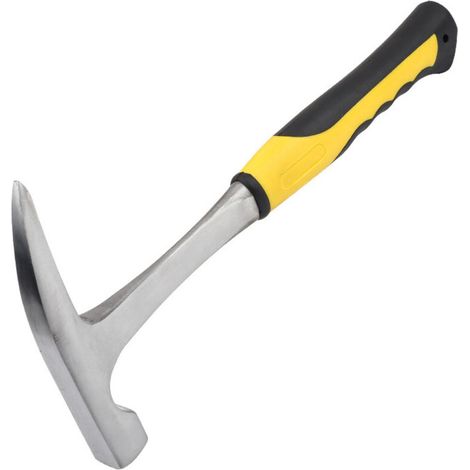Marteau de géologie à tête pointue, marteau de prospection et de tôlerie, marteau multifonction à tête pointue et plate pour l'alpinisme, la carrière et l'exploitation minière (1/5)