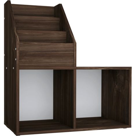 Maison Exclusive - Portariviste Bambini Rovere Fumo 71x30x78,5cm Legno Multistrato
