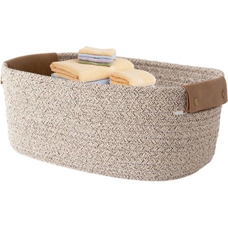 Bardusch-Panier tissé grand panier à linge, corde douce, pour chambre d'enfant, couvertures, vêtements, jouets, durable (1/5)