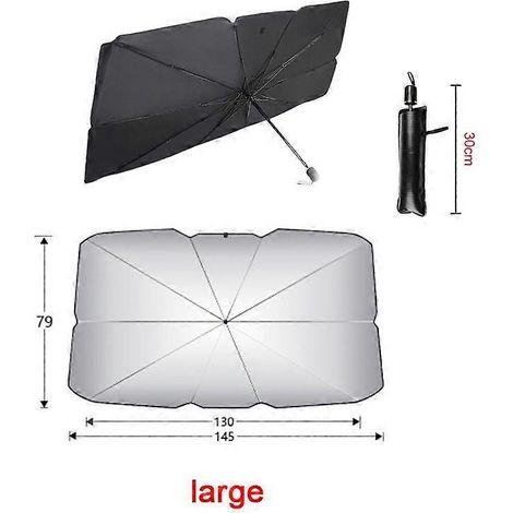 Pare-soleil de voiture, parasol, protection solaire pour pare-brise avant, accessoires de protection solaire pour l'intérieur du pare-brise, grande taille (1/5)