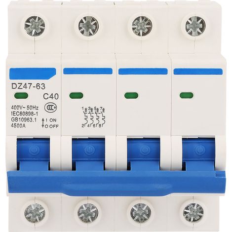 DZ47‑Disjoncteur miniature 63 4P 40A 400V 50Hz (1/5)