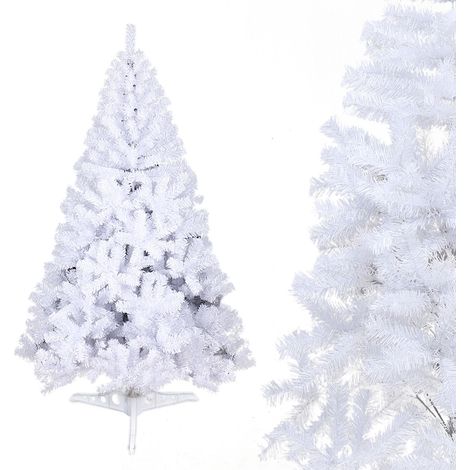 SWANEW Albero di Natale Selezione supporto albero di Natale floccato bianco 120cm (1/5)