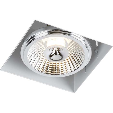 Faretto da incasso quadrato bianco orientabile GU10 18W Shilo (1/2)