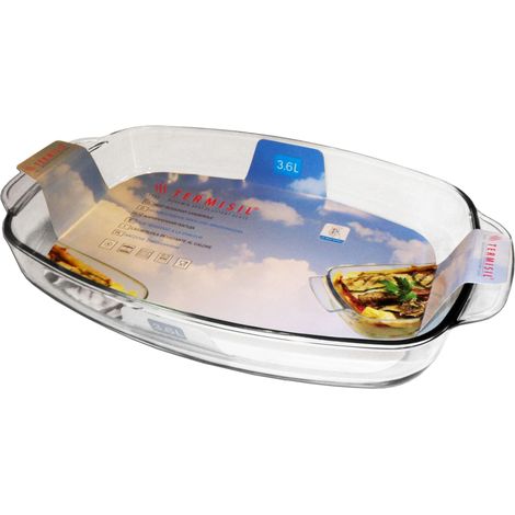 FPLUS baja termisil fuente rectangular cristal horno-micro 3,6 l