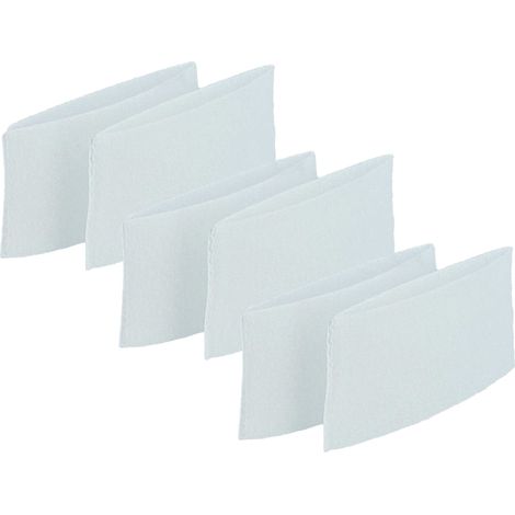 vhbw Set de 6x filtro de vellón protector compatible con Dirt Devil Popster aspiradora - blanco (1/4)