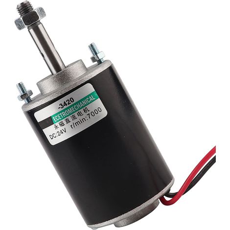 Moteur électrique miniature à balais 30W 24V, aimant permanent haute vitesse 7000 tr/min, faible bruit, sens de rotation horaire et antihoraire