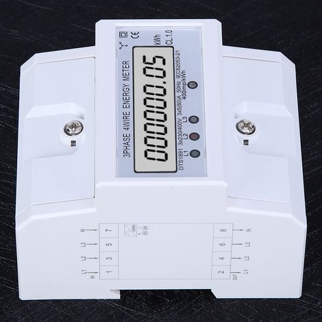 Compteur d'Énergie Triphasé 4 Fils LCD DTS1891, Dispositif de Mesure Électrique Intelligent pour Maison Connectée