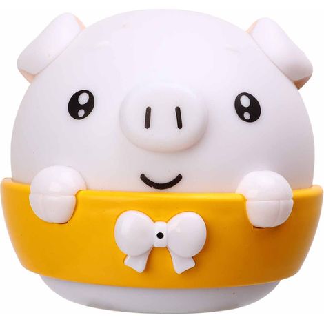 Veilleuse télécommandée 2,5 W avec éclairage haut et bas, motif cochon mignon, lumière jaune. (1/5)