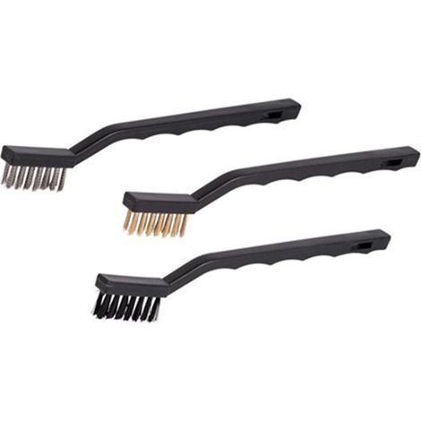 Set di 3 spazzole in acciaio inox, rame e nylon krt561102 kreator