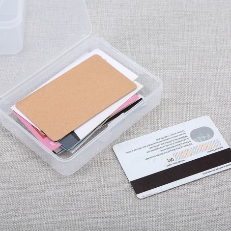 Boîte rangement transparente rectangulaire portable – Pour pièces, avec couvercle (1/4)