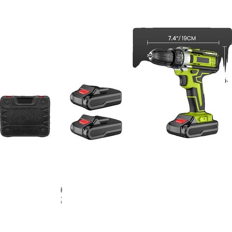 Ensemble d'outils électriques, rechargeable 21V, polyvalence portable, Perceuse électrique verte standard (1/2)